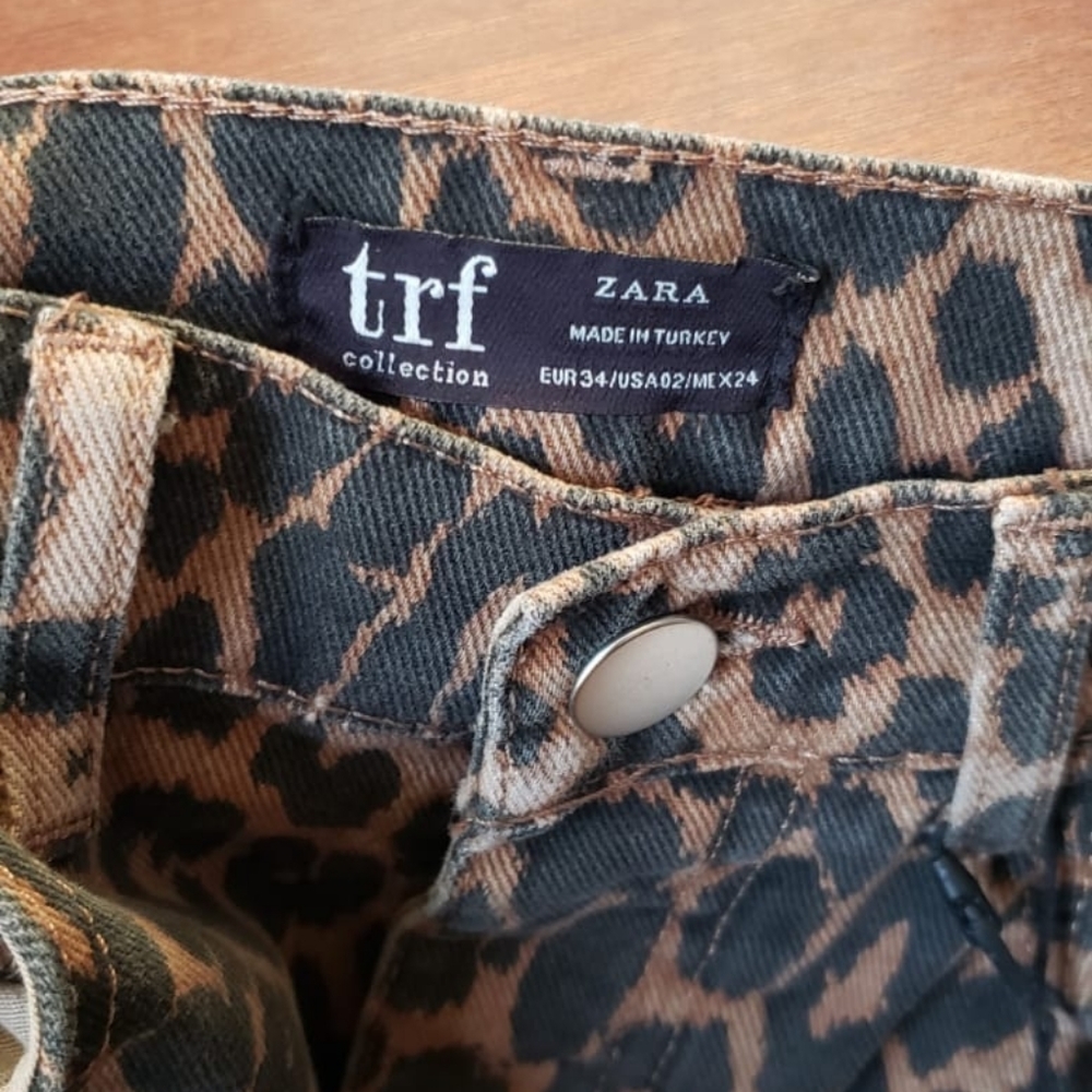 Zara Leopard Mom Jeans - Picture 5 of 8